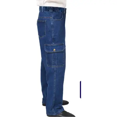 Men's Thick Denim Work Pants Multi-Pocket Welder's Wear