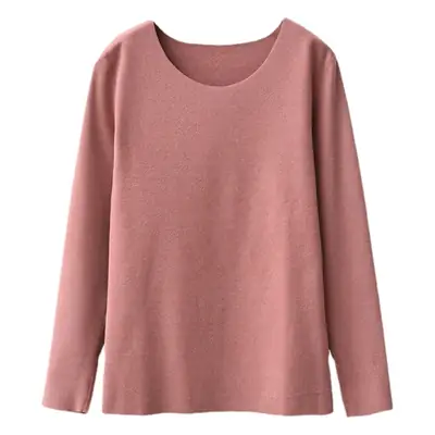 Women's Velvet Long Sleeve Warm Underwear Brown