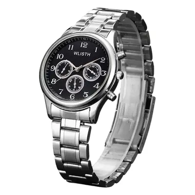 Men's Vintage Three-Eye Watch with Quartz Movement