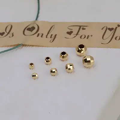 18K Gold Laser Beads for DIY Jewelry Making