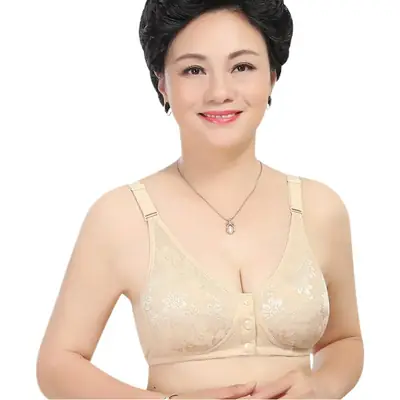 Middle-aged Cotton Bra Front Open Buckle Vest
