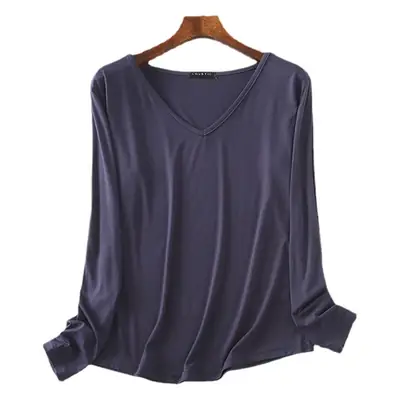 2022 Loose Long Sleeve V-Neck T-Shirt for Women
