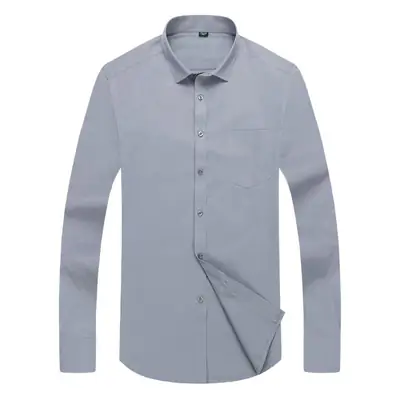 Men's Long Sleeve Black Shirt Slim Fit Business Casual