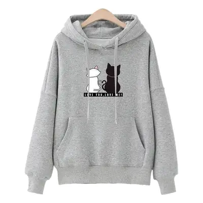 Red Hooded Fleece Women's Hoodie 2023 Winter Korean Style