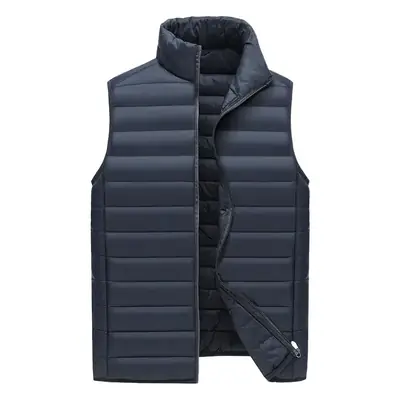 Men's Cotton Padded Vest Winter Warm Sleeveless Jacket