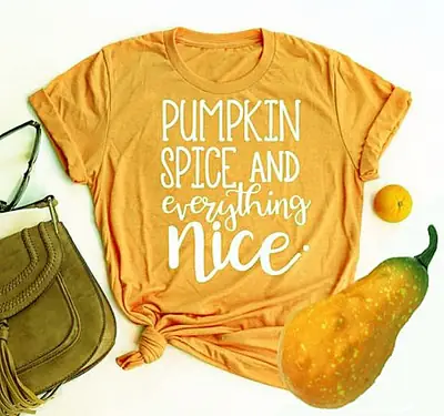 Pumpkin Spice T-Shirt for Men Women European American