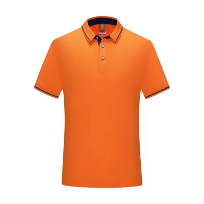 Men Blue Polo Shirt with White Trim