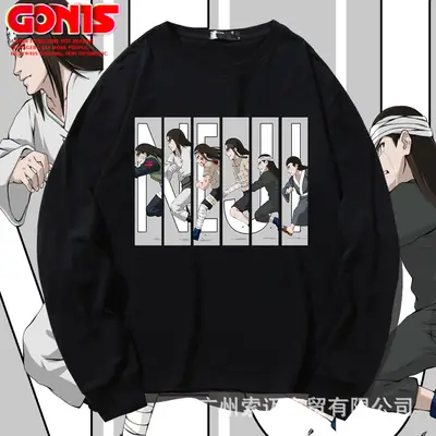 Men White Anime Print Long Sleeve T-Shirt
