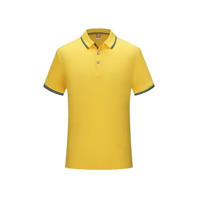 Men Green Polo Shirt Short Sleeve Lapel Custom Culture