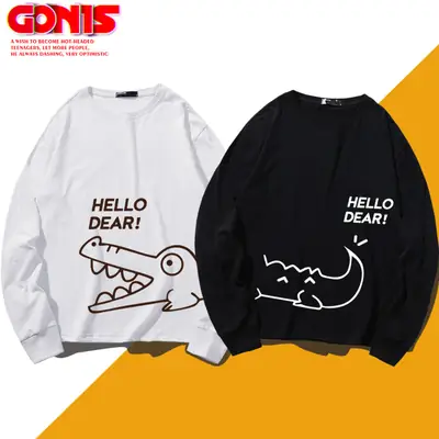Men Green Hello Dear Croc Print Sweatshirt