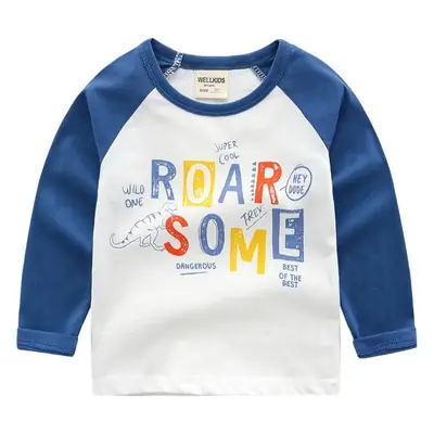 Autumn New Boys Long Sleeve Korean T-Shirt Yellow White