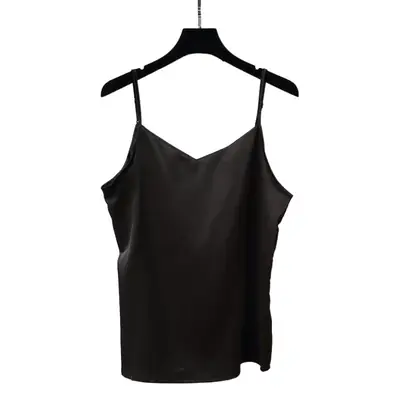 Women V-Neck Silk Top White 2026