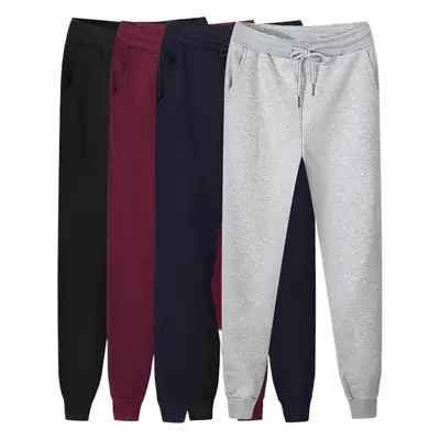 Men's Grey Sweatpants Korean Style Loose Fit Casual Pants