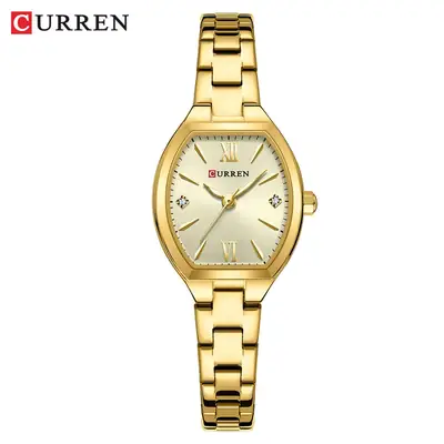 Women's Stainless Steel Quartz Watch with Diamond Dial