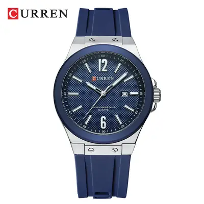 Curren Men's Waterproof Calendar Round Watch Black