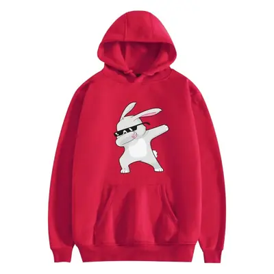 White Cat Print Hoodie for Men Women