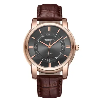 Men's Blue Quartz Watch with Rose Gold Dial