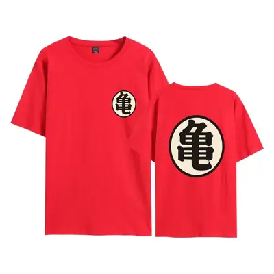White Japanese Style T-Shirt Monkey Turtle Dragon Ball Series