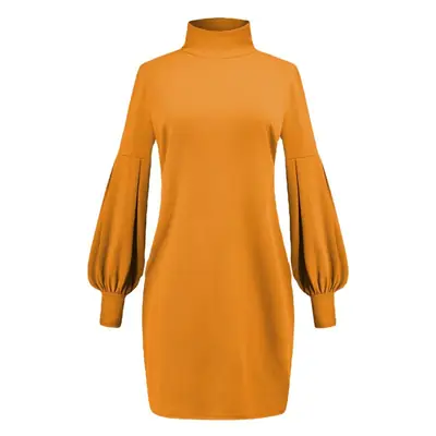 Grey Textured Long Sleeve Hip-Covering Dress for Women