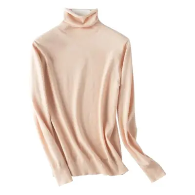 Black Pile Collar Turtleneck Sweater for Men
