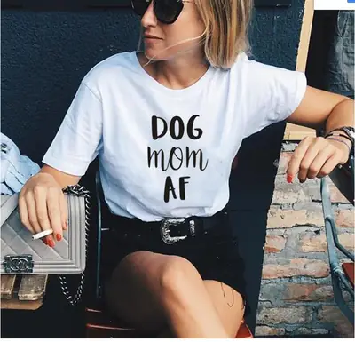Red Dog Mom AF T-Shirt for Women Men