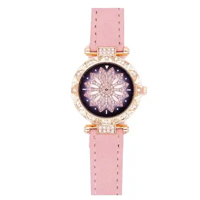 Women's Pink Butterfly Watch Set with Bracelet