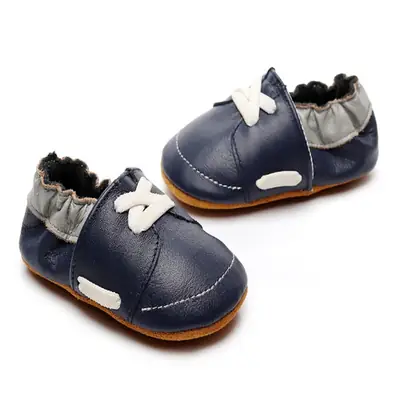 Baby Walking Shoes Grey Soft Cuffed Toddler