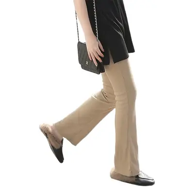 Japanese Rib Split Leggings Casual Summer Loose Trousers