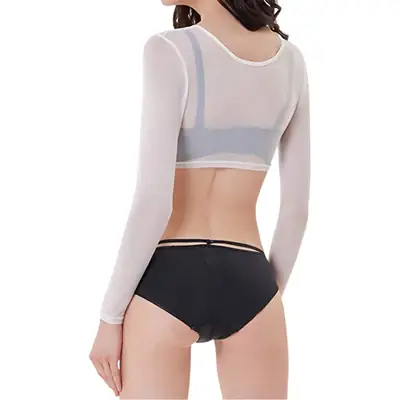 2021 Lace Long Sleeve V-Neck Top