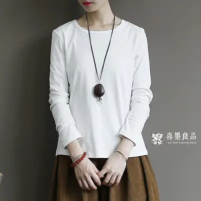 Blue Heart Floral Long Sleeve T-Shirt for Women