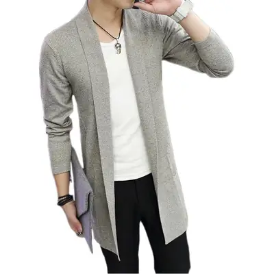 Men's Black Flap Pocket Knit Pants Set