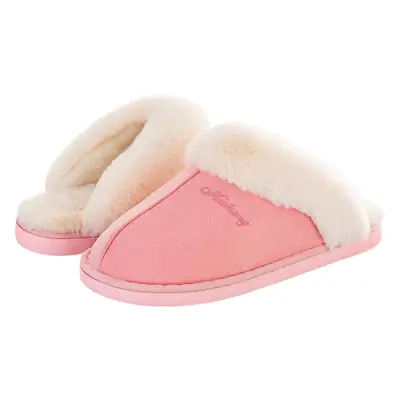 Purple Furry Slip-On Slippers for Men Women