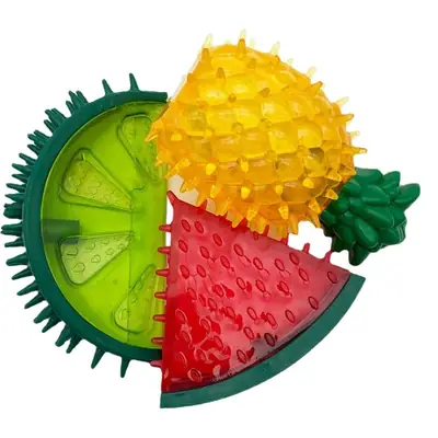 Amazon Sound-Making Dog Toy Tpr Pet Rubber Bite-Resistant Fruit Frozen Factory In-Stock Large Dog Toy
