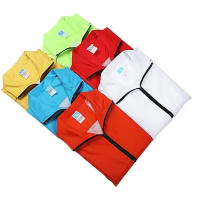 Outdoor Reflective Work Vest Orange with Zipper Closure