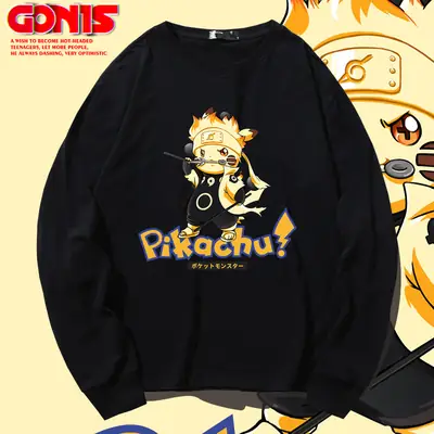 Naruto Pikaachu Pink Sweatshirt for Men Women
