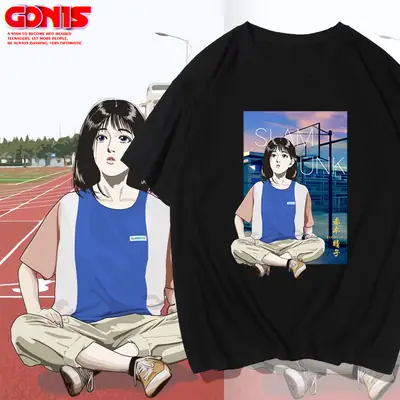 Blue Cartoon T-Shirt for Teenage Girls Summer Wear