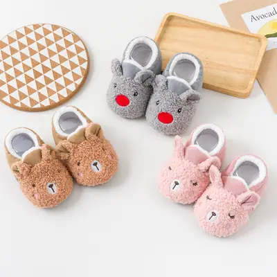 Baby Warm Non-Slip Floor Shoes Spring, Autumn and Winter Children's Shoes Kidsren's Home Shoes Baby Toddler Shoes Cartoon Boys and Girls