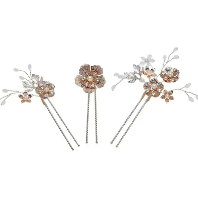 Bride's Handmade Hairpin for Updo Style