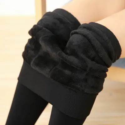 Velvet Knee Pads for Women Winter Warm Leggings