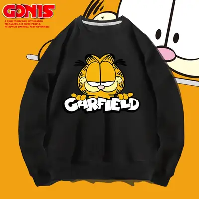 Men's Women's Garfield Cotton Crewneck Sweatshirt Spring Autumn