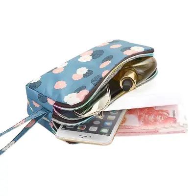 Clutch Bag for Women 2025 New Korean Style Coin Purse Large Capacity Three-Layer Zipper Long Phone Bag Clutch Wallet Pouch