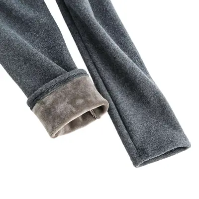 Women's Velvet Cropped Leggings Large Winter Outerwear