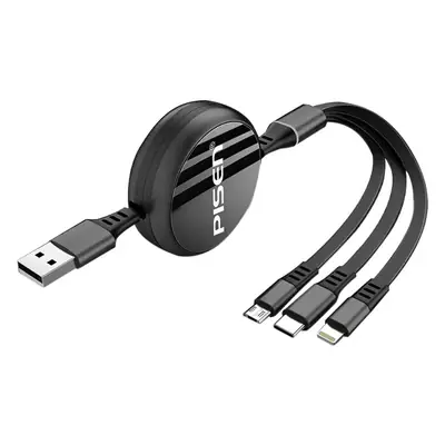 Pinsheng 6A Retractable Charging Cable 100W Three-in-One