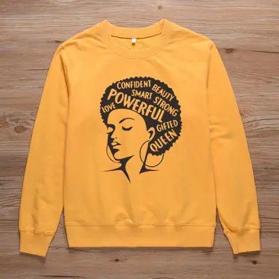 Pink Round Neck Sweatshirt with Confidence Graphic