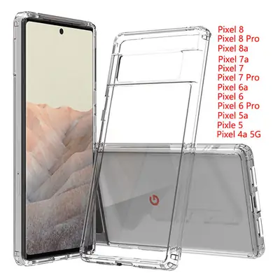 Google Pixel 10 9A 8A 7A 6A Pro 5A XL Transparent Mobile Case