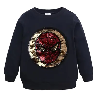 Spider Design Color-Changing Kids Sweatshirt White