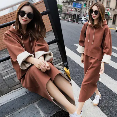 2019 Fat Girl Western Dress Large Size Slimming Two Piece Suit