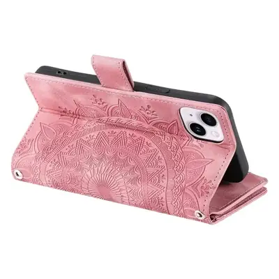 Purple Multi-Card Totem Embossed Zipper Phone Case for iPhone 17 Pro