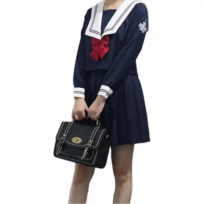 Japanese Sailor Suit Kansai Lapel Black Skirt