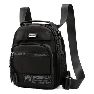 Men's Waterproof Nylon Chest Bag with Crossbody Strap